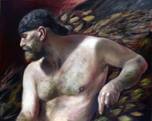 Daedalus & His Wings, oil painting by Je, a Figurative Artist base in NYC